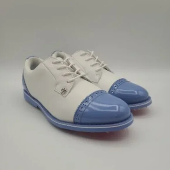 G/Fore Gallivanter Cap-Toe Women's Size 6 Snow Vista Blue Golf Shoes G4LS22EF04 - Picture 1 of 10